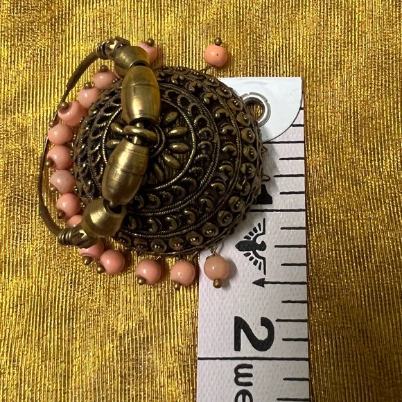 Beaded Metal Sandal Hoops - Picture 4 of 6